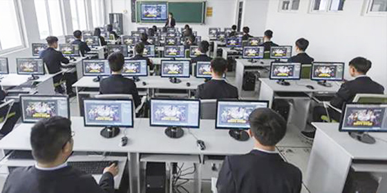 石家庄北方智扬中专学校学生上机实训