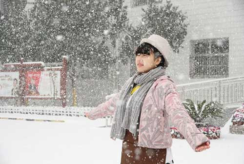 石家庄新东方烹饪学校雪景