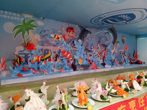 石家庄新东方烹饪学校学员雕刻作品