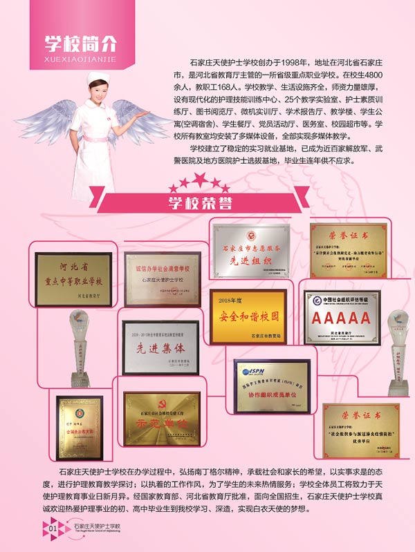 石家庄天使护士学校荣誉