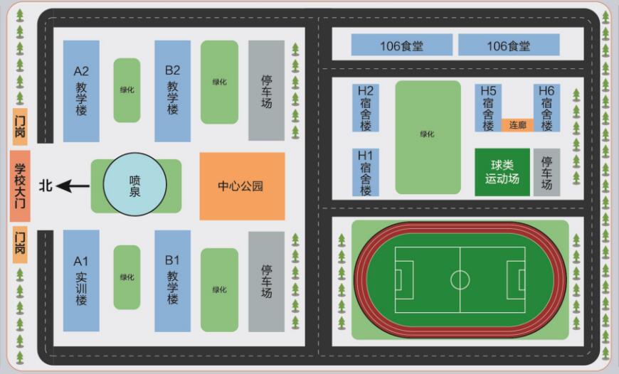 石家庄东华铁路学校新校区平面图