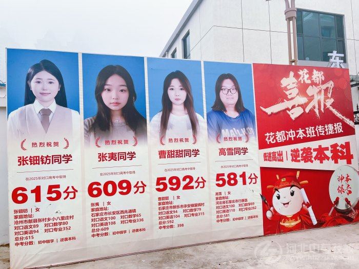 石家庄花都学校学生喜报